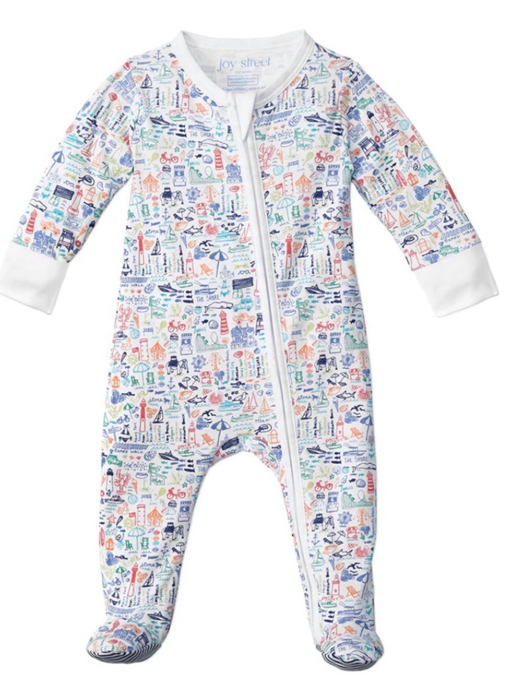 Joy Street Jersey Shore Zip Baby Onesie